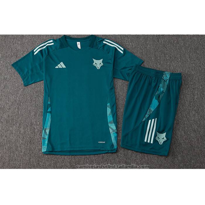 Chandal del Cruzeiro Manga Corta 24/25 Verde Pantalon Corto